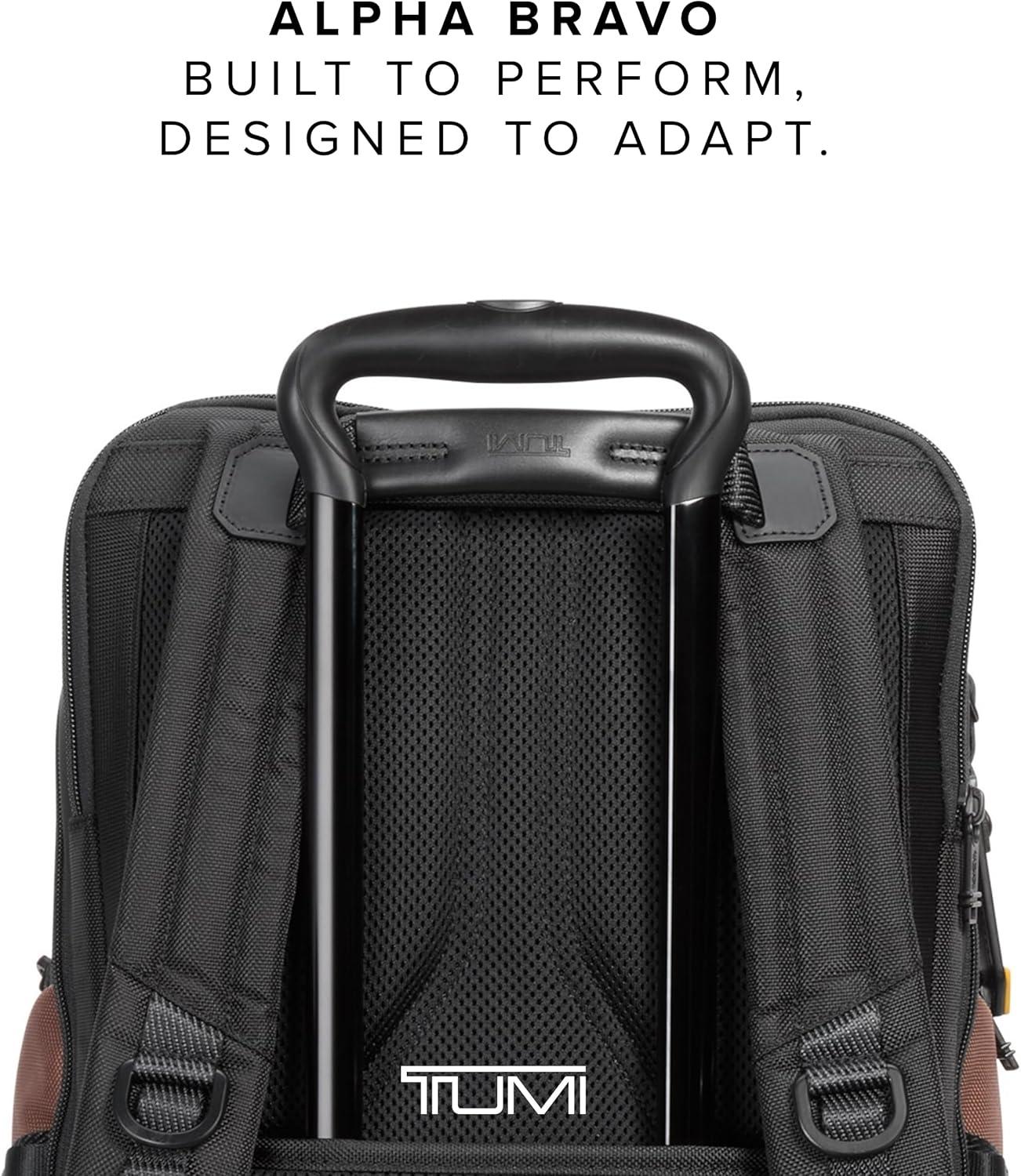 imageTUMI Alpha Bravo Nomadic Backpack Mens Durable Carry On Bag 188 X 150 X 90 Fits up to 15 Laptop Pearl Grey MeshBlack Onyx