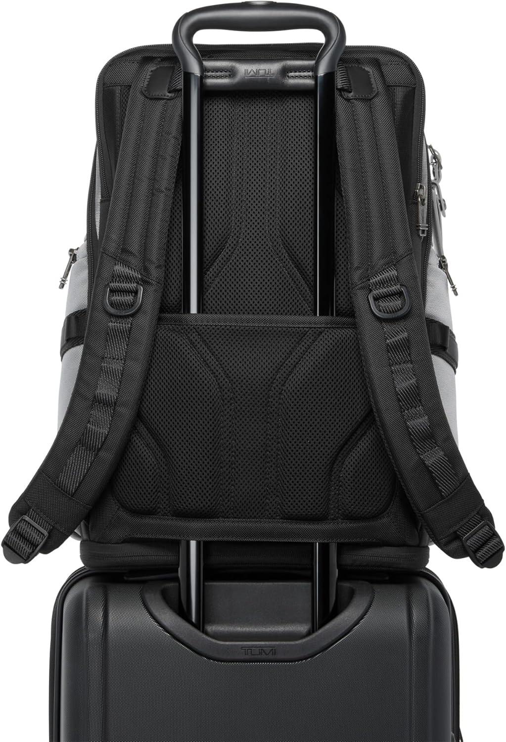 imageTUMI Alpha Bravo Nomadic Backpack Mens Durable Carry On Bag 188 X 150 X 90 Fits up to 15 Laptop Pearl Grey MeshPearl Grey Mesh