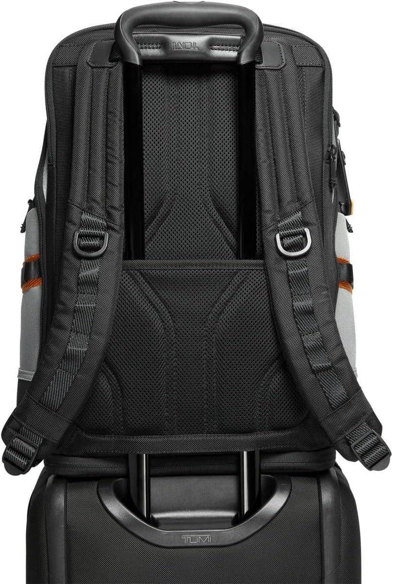 imageTUMI Alpha Bravo Nomadic Backpack Mens Durable Carry On Bag 188 X 150 X 90 Fits up to 15 Laptop Pearl Grey MeshSteel