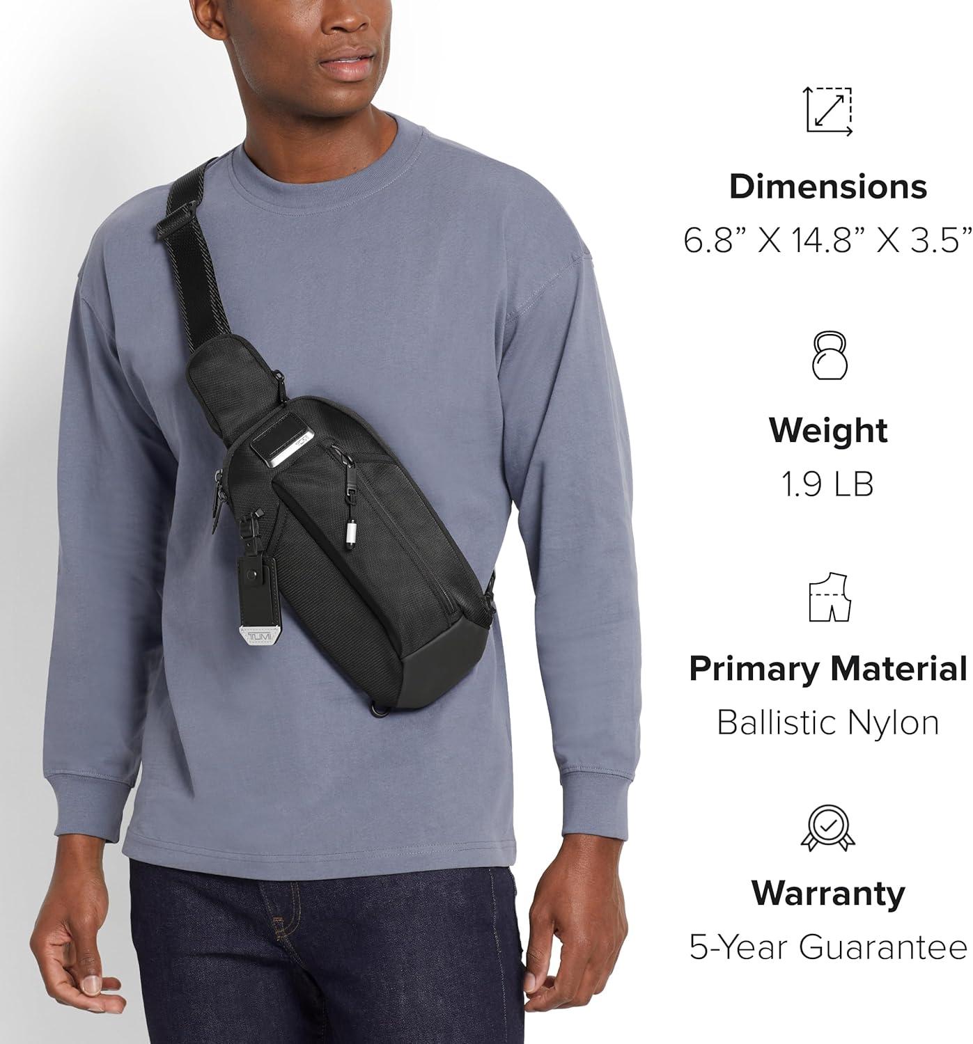 imageTUMI Alpha Bravo Esports Pro Sling Bag Gaming Bag for Handheld Gaming Devices 120 X 58 X 25 BlackRed Ombre