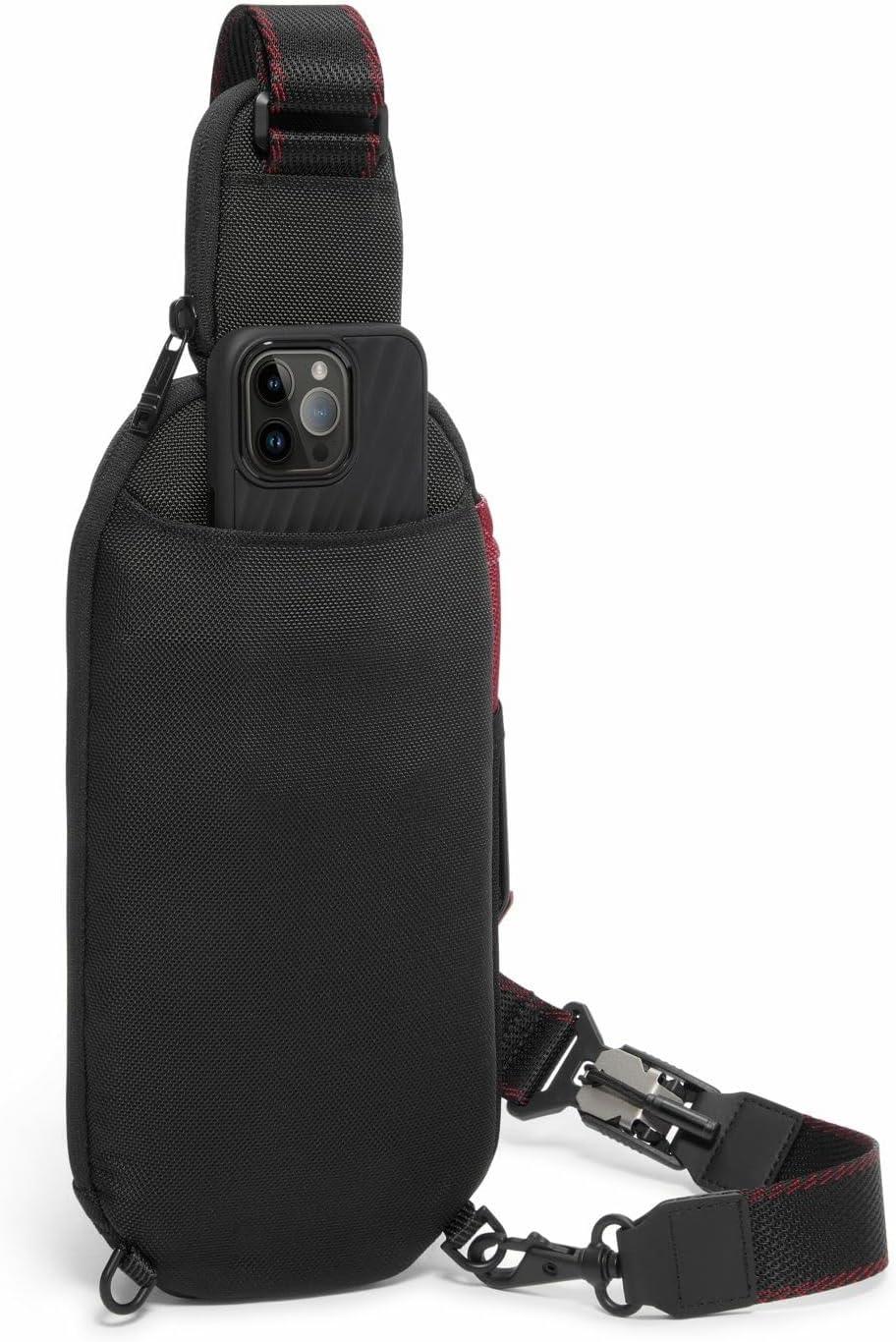 imageTUMI Alpha Bravo Esports Pro Sling Bag Gaming Bag for Handheld Gaming Devices 120 X 58 X 25 BlackRed Ombre