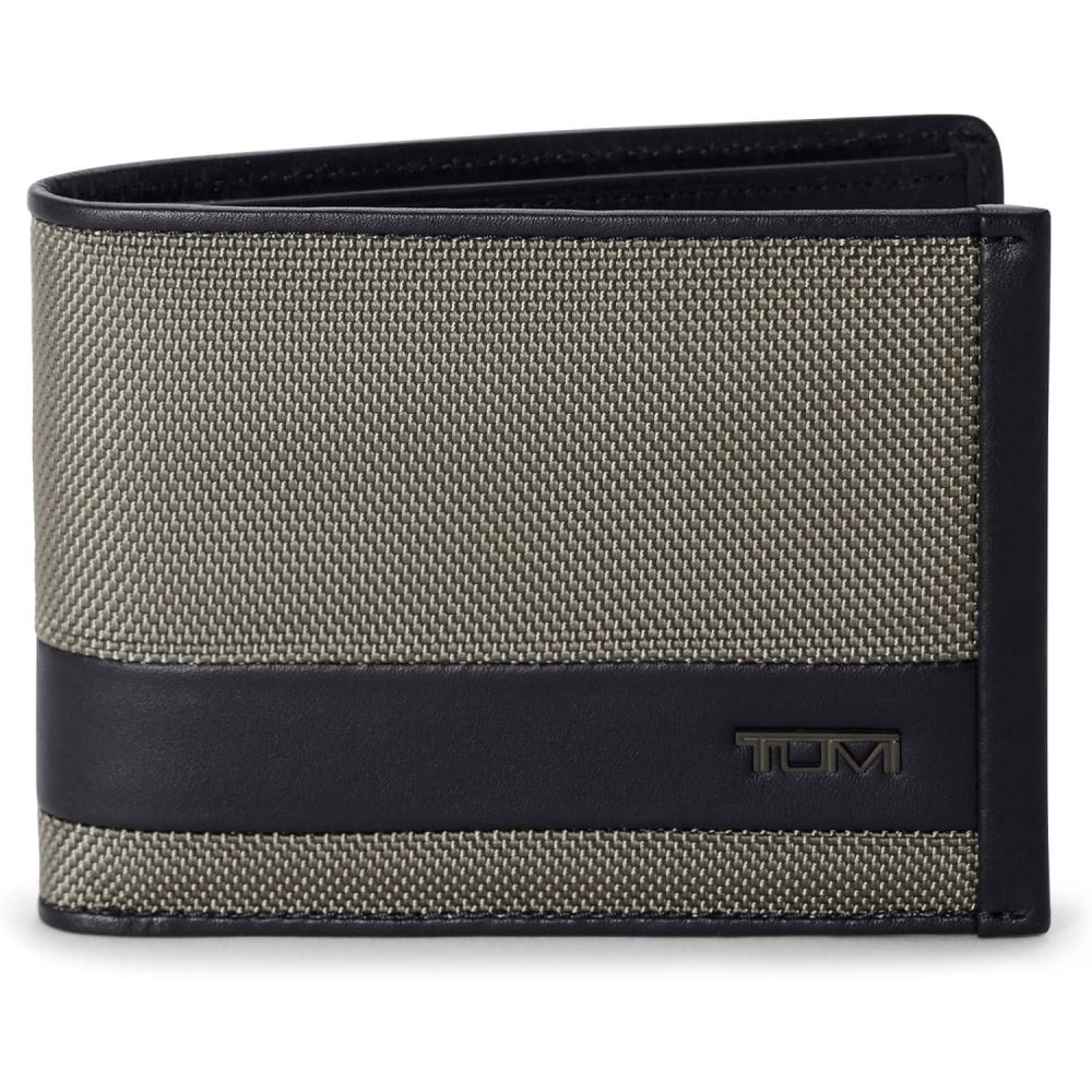 imageTUMI  Alpha Double Billfold  Mens Premium Wallet  Secure amp Durable with Hidden Card Pocket  BlackGREY ALLOY