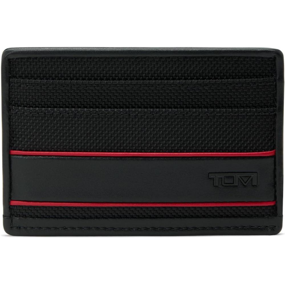 imageTUMI  Alpha Slim Card Case  Slim Billfold Wallet for Travel  Slip Pocket Wallet  Small Wallet  28 X 41 X 02  BlackBLACKRED