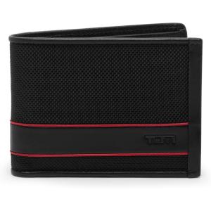 TUMI – Alpha Double Billfold – Men’s Premium Wallet – Secure & Durable with Hidden Card Pocket – Black(BLACK/RED)