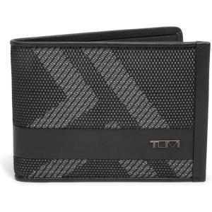 TUMI – Alpha Double Billfold – Men’s Premium Wallet – Secure & Durable with Hidden Card Pocket – Black(Reflective Tumi Jacquard)