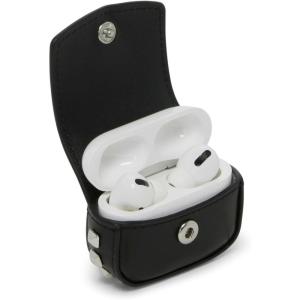 TUMI – Belden Airpods Charm – Men’s and Women’s Premium Leather Earbud Case – Black with Gunmetal Hardware(BLACK STUDDED)