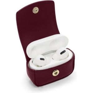 TUMI – Belden Airpods Charm – Men’s and Women’s Premium Leather Earbud Case – Black with Gunmetal Hardware(WINE)