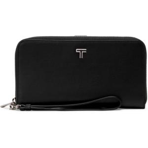 TUMI – Belden Travel Wallet – Premium Leather Passport Holder with Wristlet – Compact Travel Bag – Lavender(Black/Gunmetal)