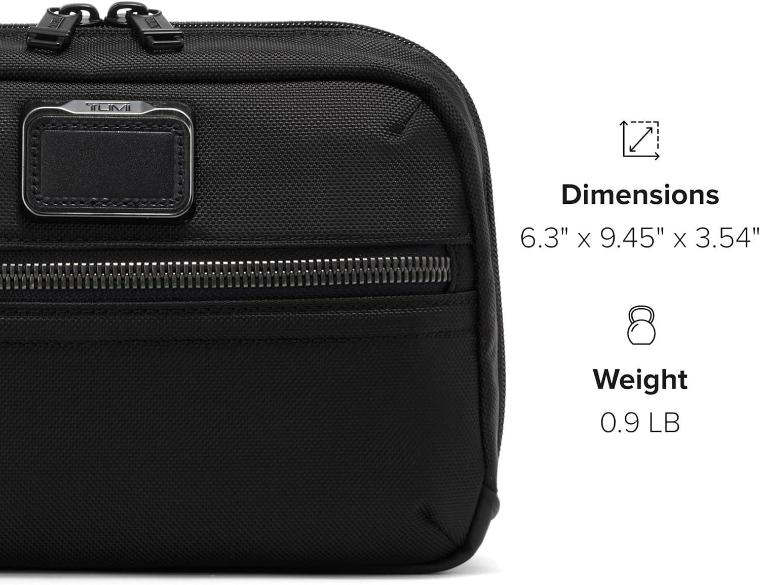 imageTUMI Alpha Bravo Response Travel Kit Mens Travel Organizer Hanging Toiletry Bag 63 X 95 X 35 BlackBlack