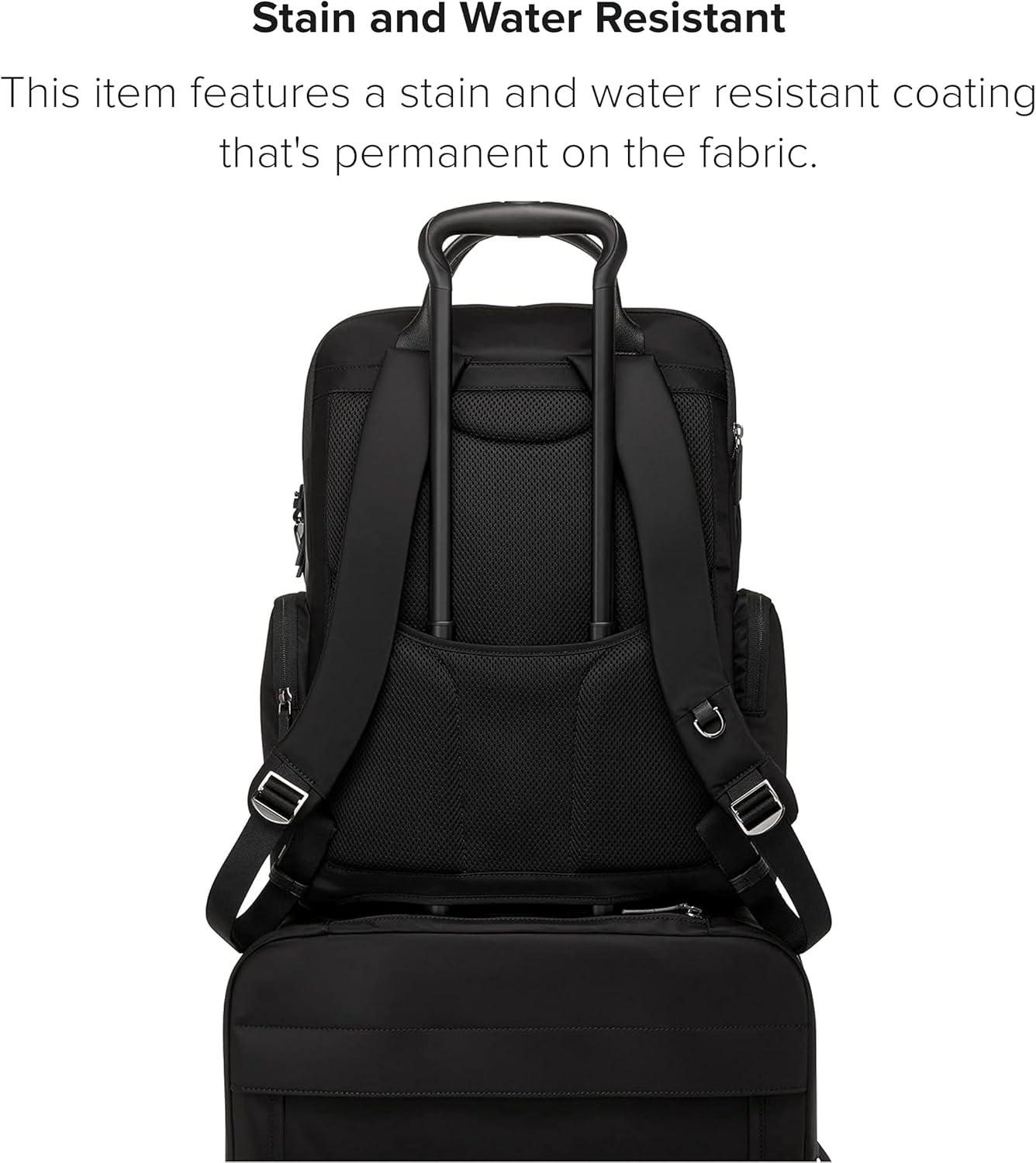 imageTUMI Voyageur Atlanta Backpack Travel Backpack for Women For Business Commute Holds Up to 17 Laptop Black amp Gold HardwareBlackGunmetal