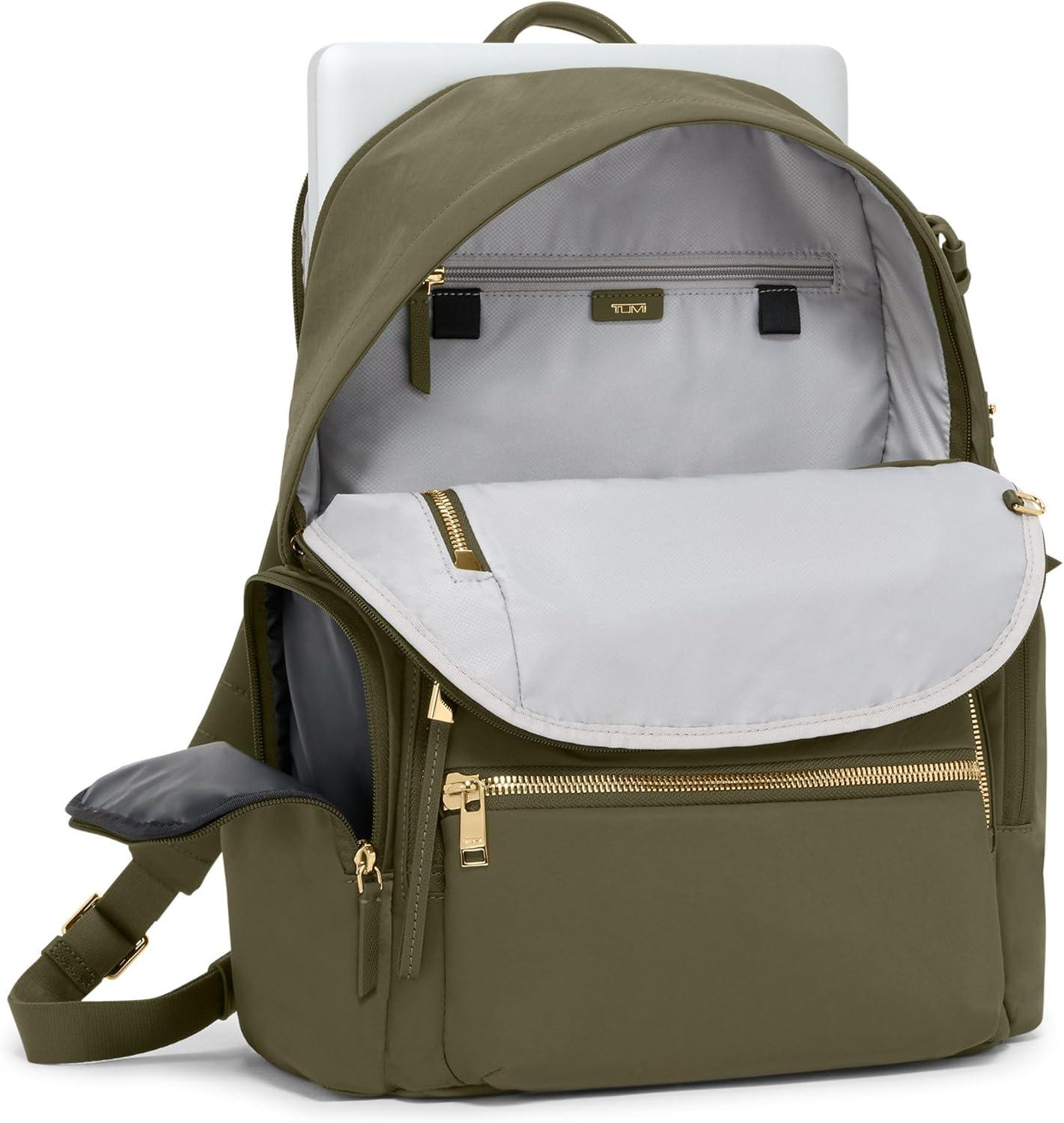imageTUMI Voyageur Celina Backpack Womens Work and Travel Bag 160 X 106 X 65 Holds Up to 16 Laptop BridleOlive