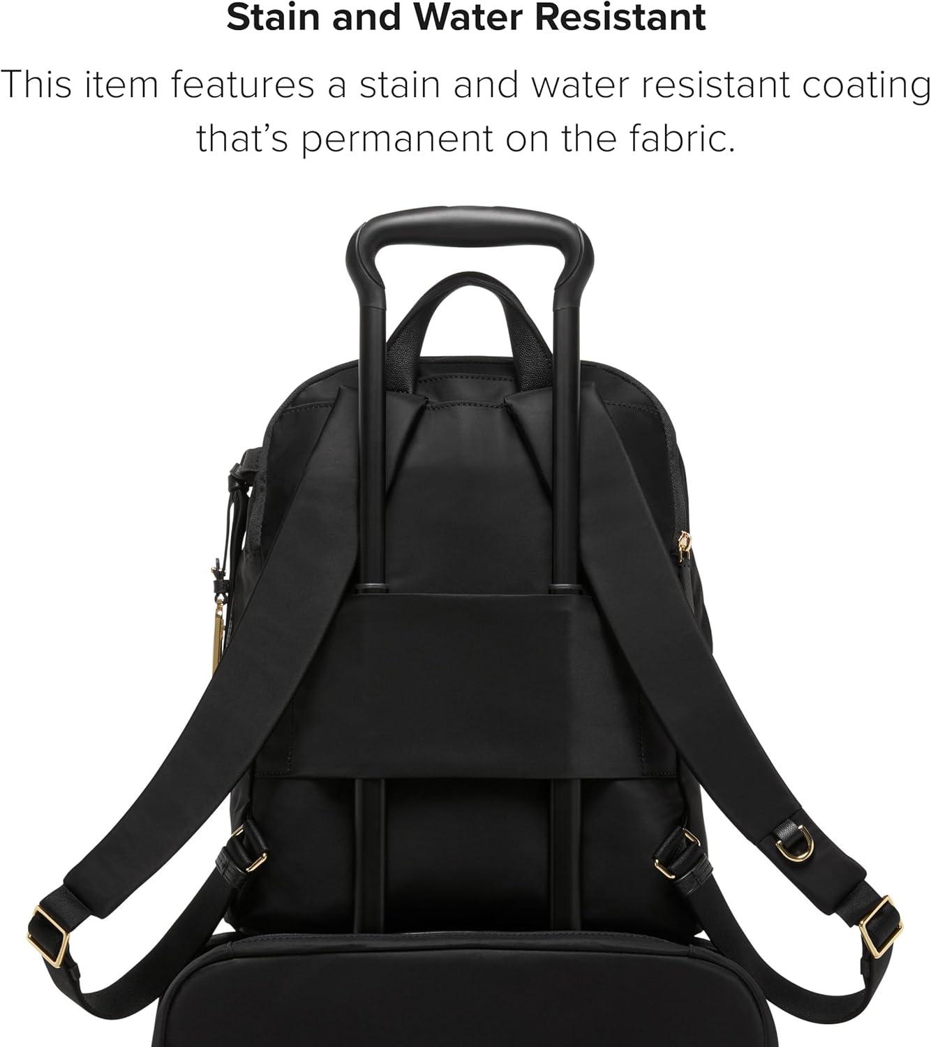 imageTUMI Voyageur Halsey Backpack Travel Backpack For Business Fashion Commute Holds Up to 14 Screens Black amp GoldBlack Gold Hardware