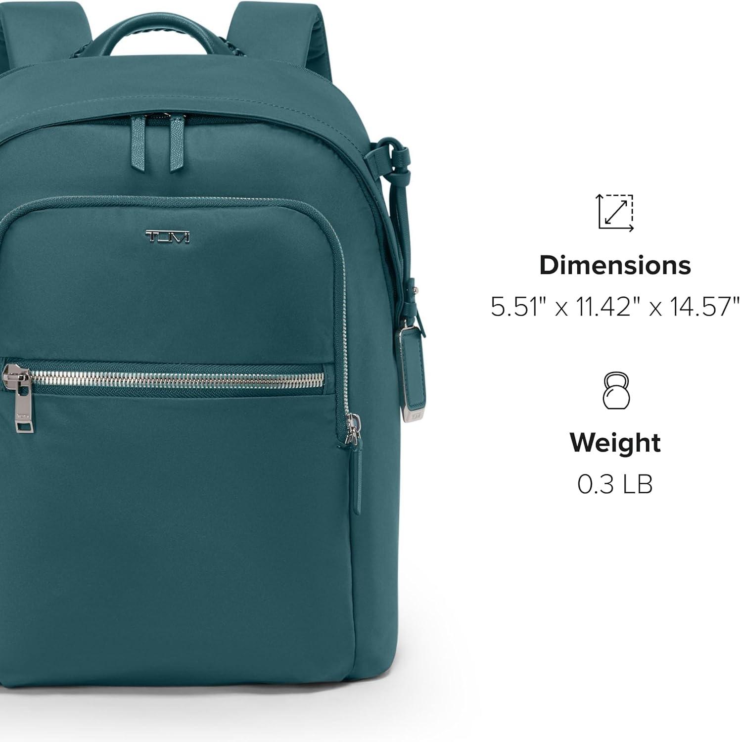 imageTUMI Voyageur Halsey Backpack Travel Backpack For Business Fashion Commute Holds Up to 14 Screens Black amp GoldLagoon