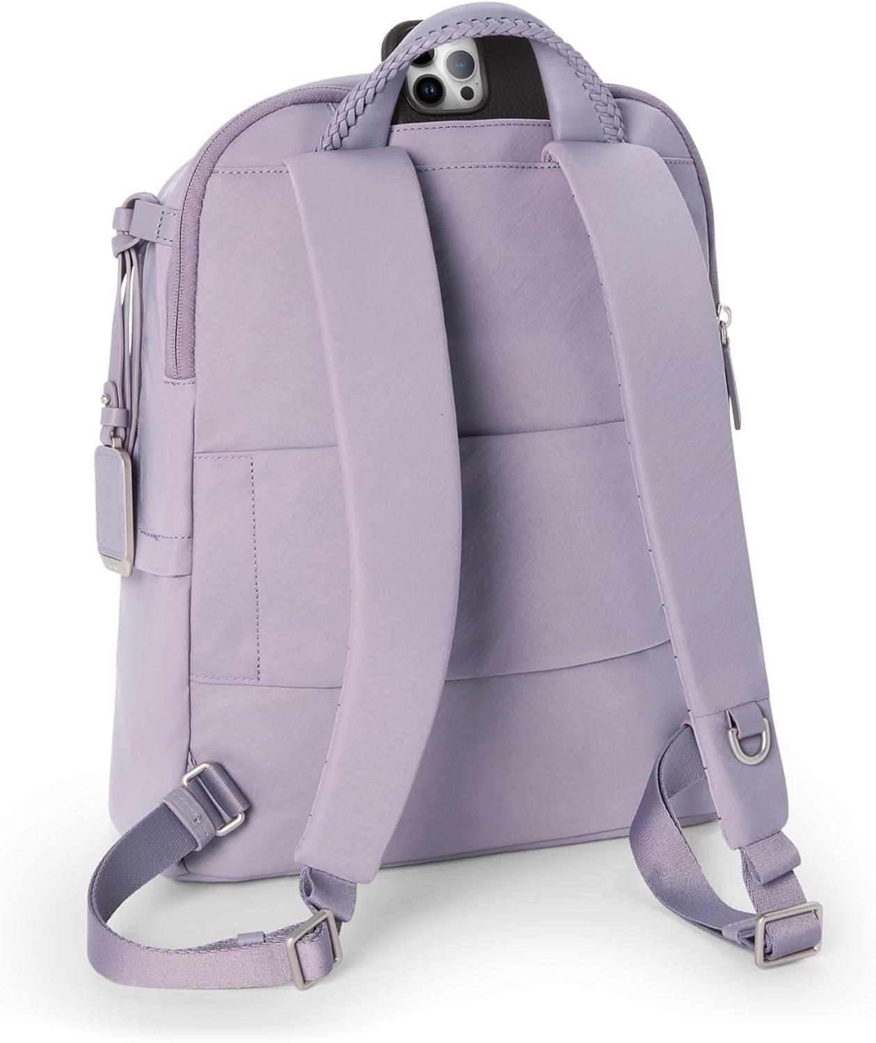 imageTUMI Voyageur Halsey Backpack Travel Backpack For Business Fashion Commute Holds Up to 14 Screens Black amp GoldLavender