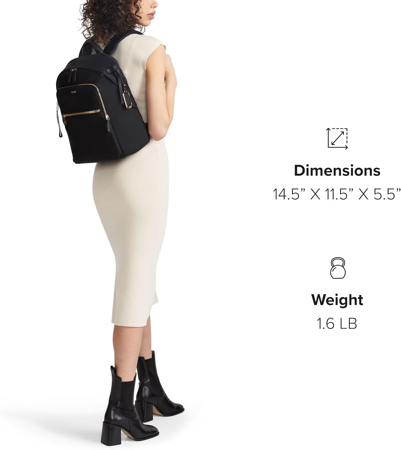 imageTUMI Voyageur Halsey Backpack Travel Backpack For Business Fashion Commute Holds Up to 14 Screens Black amp GoldPurple Indigo