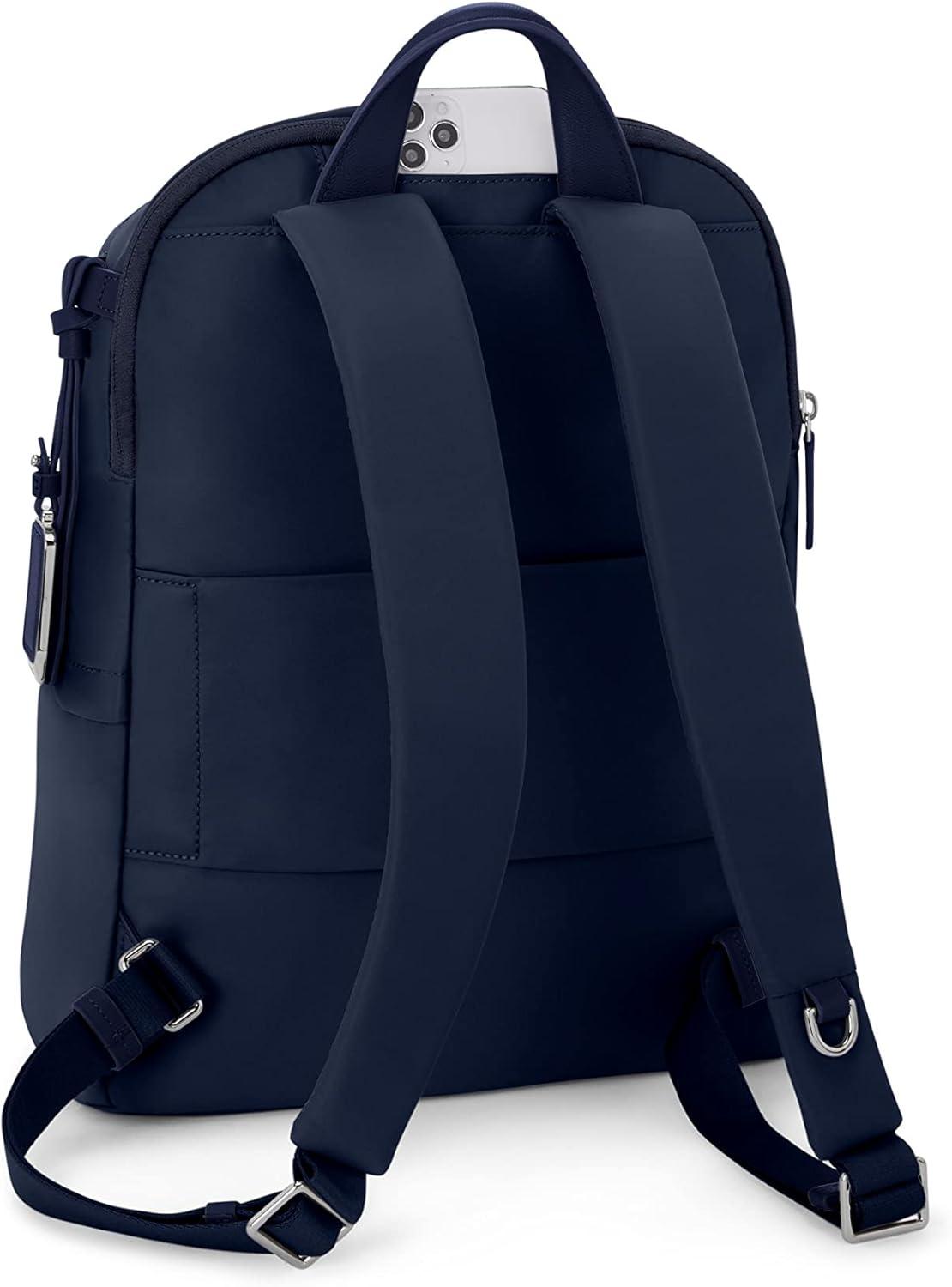 imageTUMI Voyageur Halsey Backpack Travel Backpack For Business Fashion Commute Holds Up to 14 Screens Black amp GoldPurple Indigo