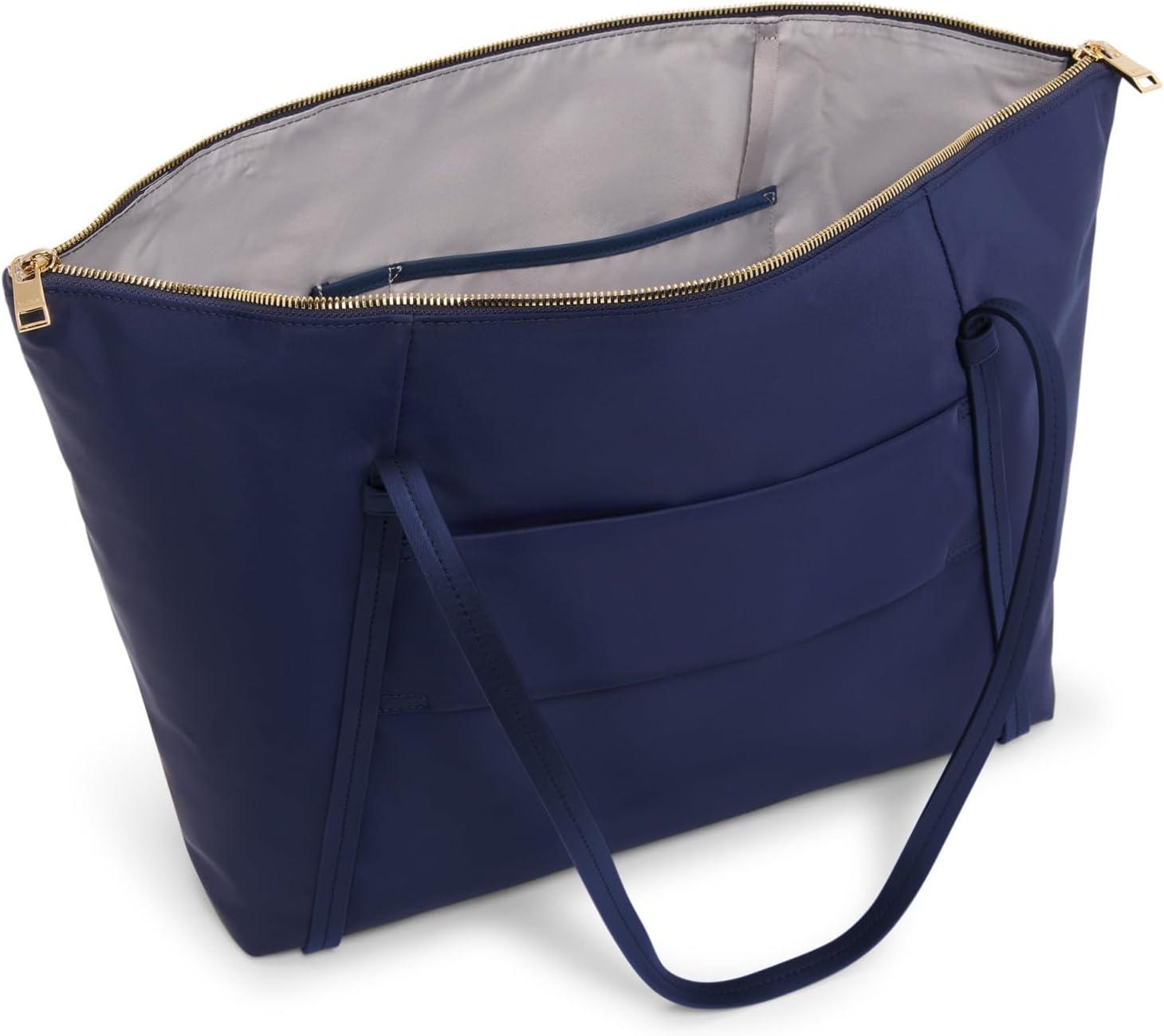 imageTUMI Voyageur Q Tote Womens Everyday Work and Travel BagIndigoLight Gold