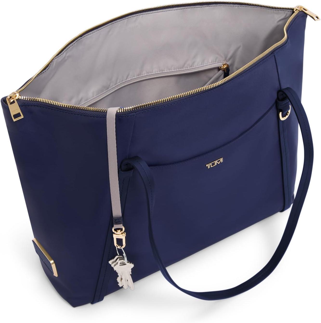 imageTUMI Voyageur Q Tote Womens Everyday Work and Travel BagIndigoLight Gold