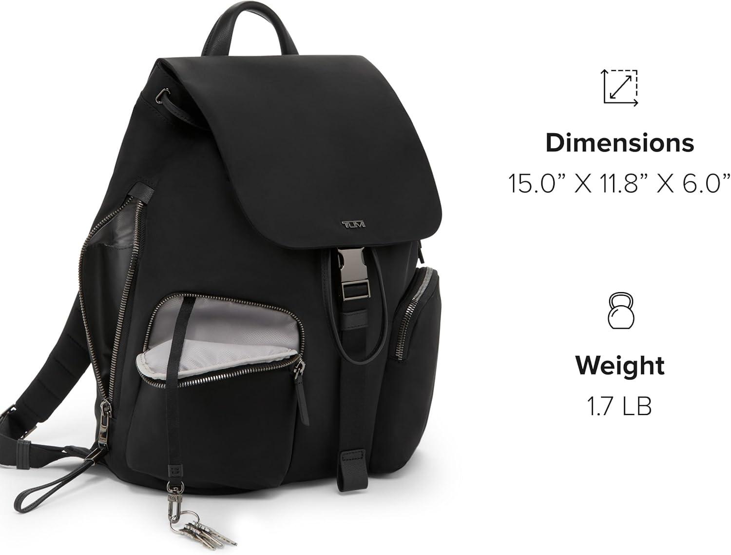 imageTUMI Voyageur Ramsay Backpack Womens Fashion Bag for Travel Business Work Fits up to 14 Laptop 150 X 118 X 60 BlackGunmetalBlack