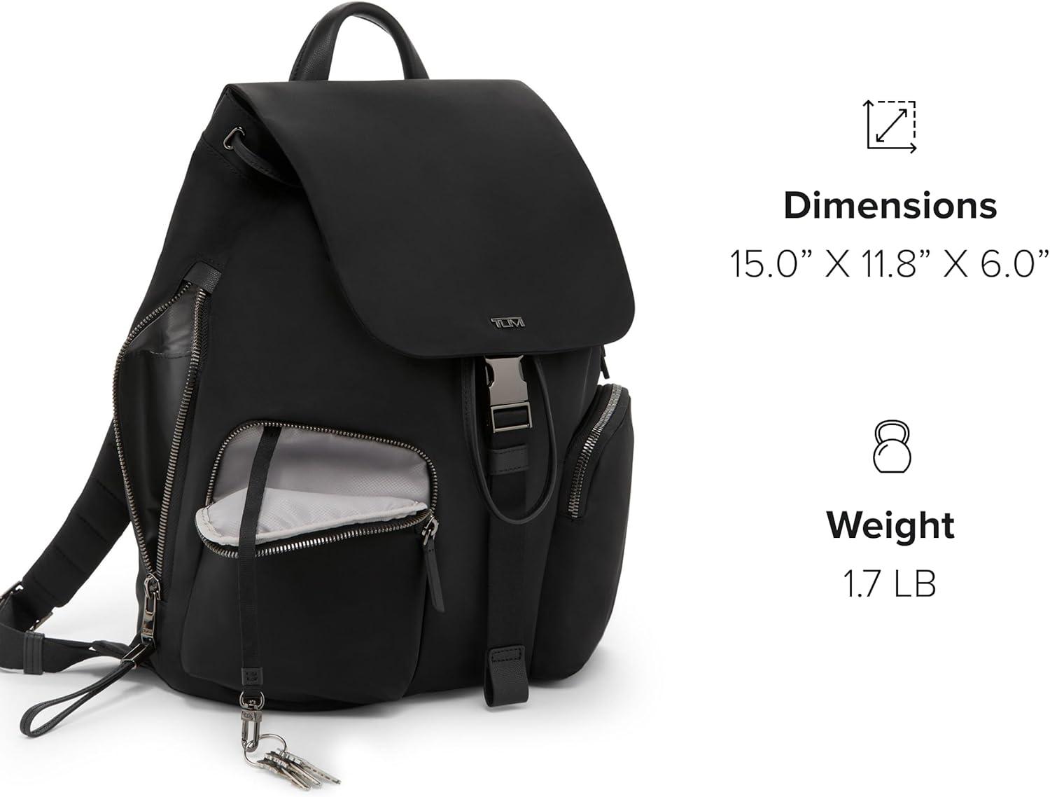 imageTUMI Voyageur Ramsay Backpack Womens Fashion Bag for Travel Business Work Fits up to 14 Laptop 150 X 118 X 60 BlackGunmetalBlack