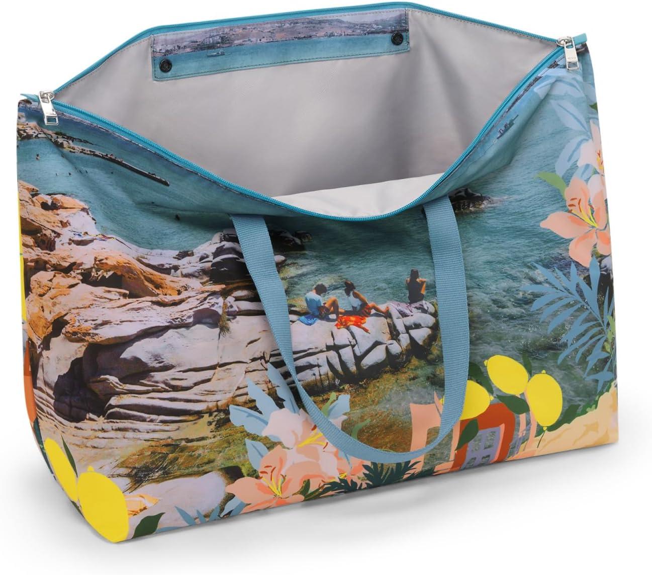 imageTUMI Just In Case Tote Small Packable Travel Tote Bag for Women amp Men Carry Travel Accessories EasilyMediterranean Print
