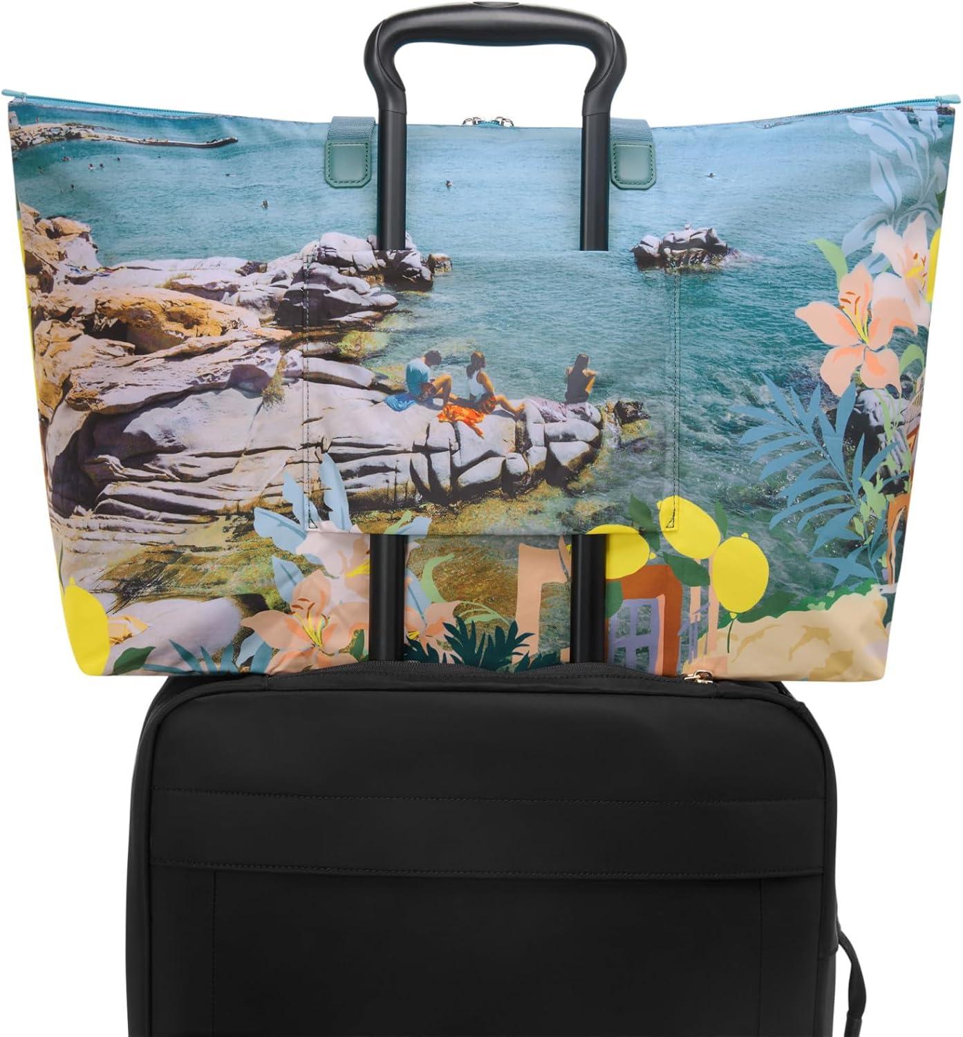 imageTUMI Just In Case Tote Small Packable Travel Tote Bag for Women amp Men Carry Travel Accessories EasilyMediterranean Print