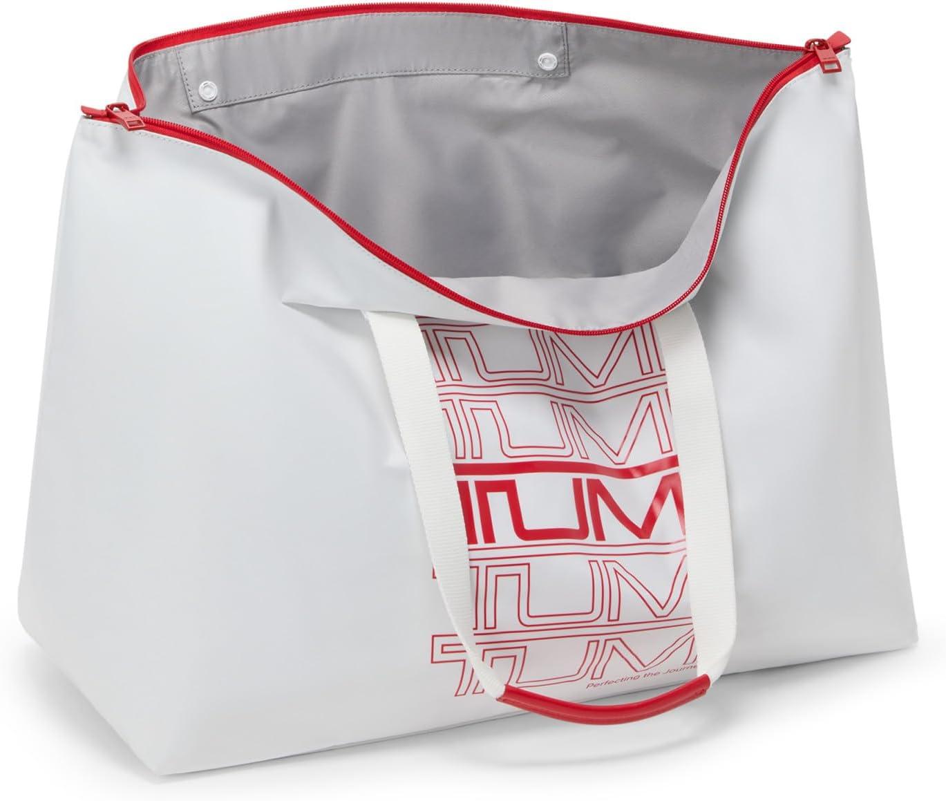 imageTUMI Just In Case Tote Small Packable Travel Tote Bag for Women amp Men Carry Travel Accessories EasilyWhiteRed