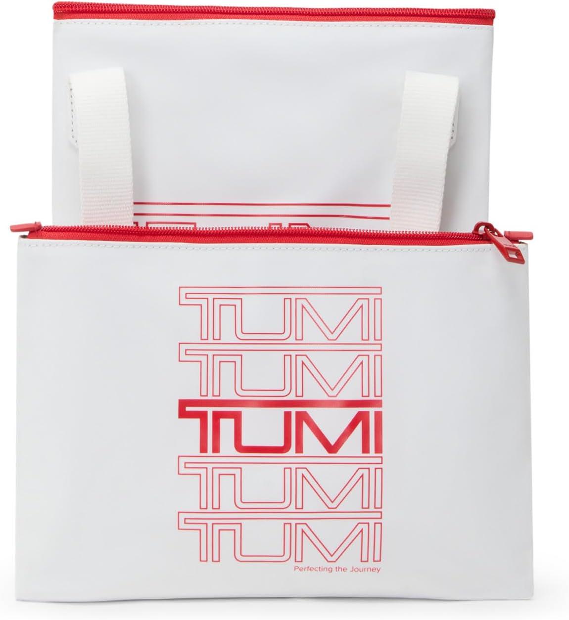 imageTUMI Just In Case Tote Small Packable Travel Tote Bag for Women amp Men Carry Travel Accessories EasilyWhiteRed
