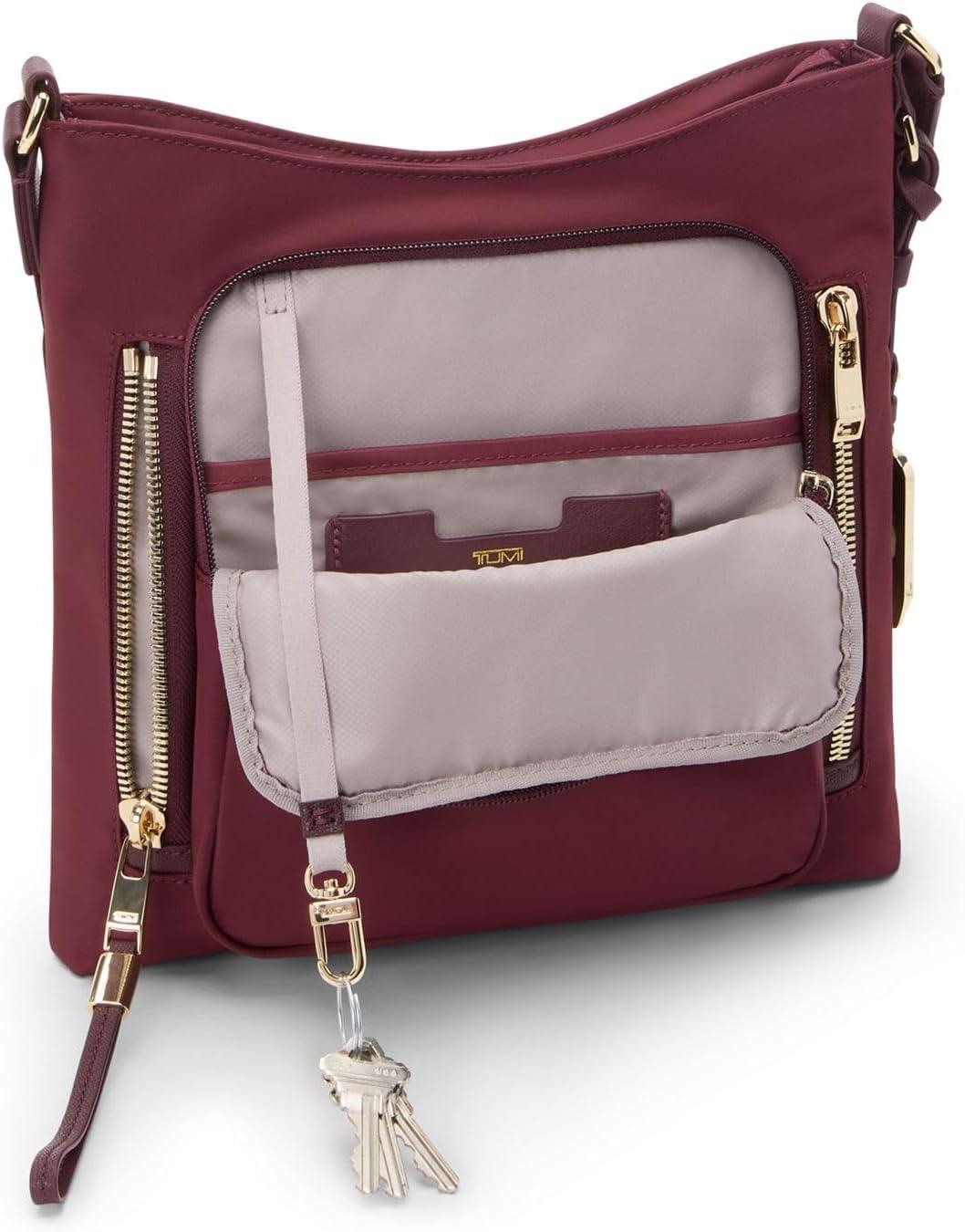 imageTUMI womens Tyler Crossbody Business Travel Bag Stain WaterResistant NylonWine