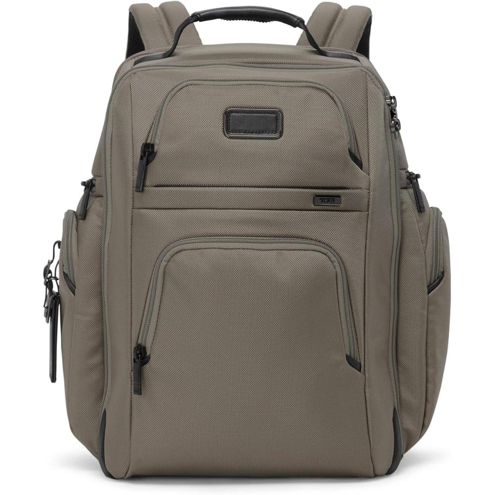 imageTUMI  Alpha Brief Pack  Mens and Womens Work and Travel Laptop Backpack with Padded Adjustable Strap  Fits Up to 15 Screen  BlackGrey Alloy