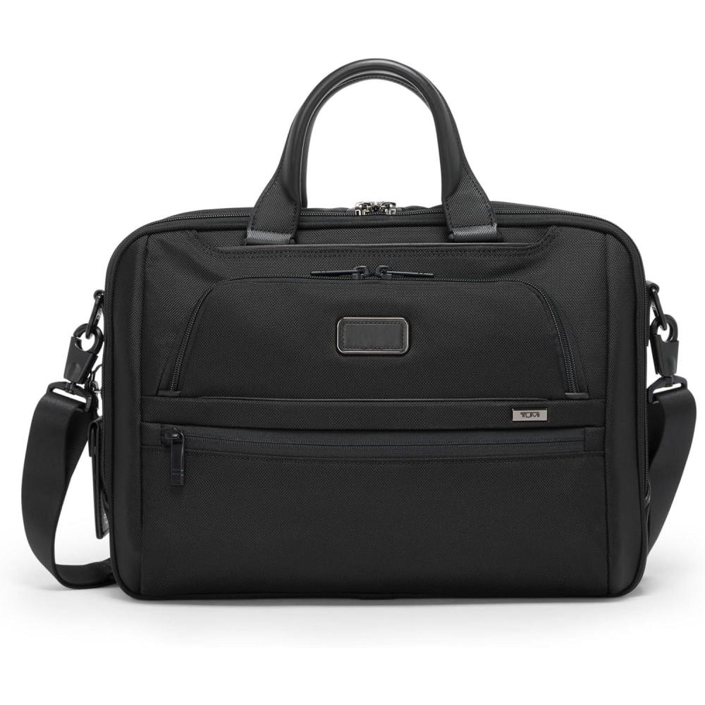 imageTUMI  Alpha Laptop Briefcase  Mens Work and Commute Bag  Fits up to a 15 ScreenBlack