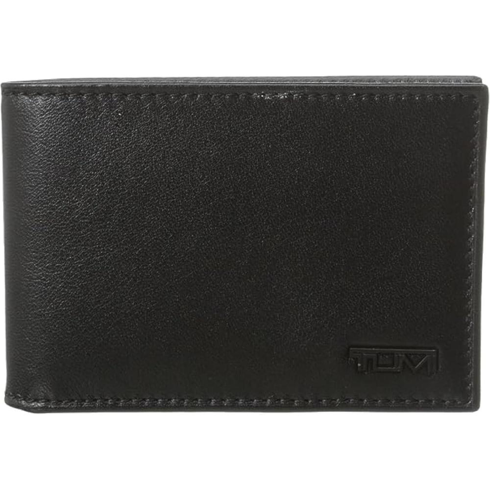 imageTUMI  Delta Slim Single Billfold Wallet  Leather Wallet  RFID Blocking Technology  Card Slots Pockets  4 x 3  Black