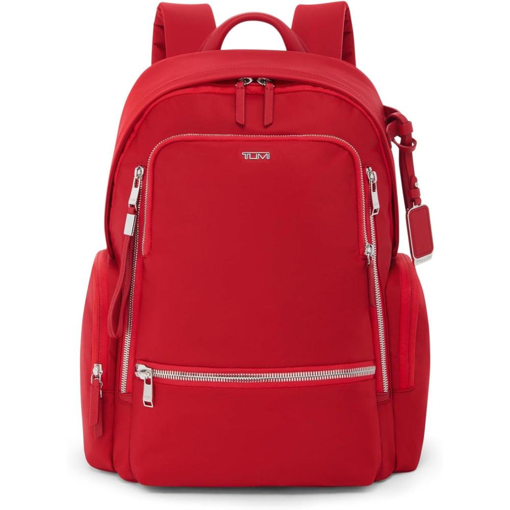 imageTUMI  Voyageur Celina Backpack  Womens Work and Travel Bag  160 X 106 X 65  Holds Up to 16 Laptop  BridleTumi Red