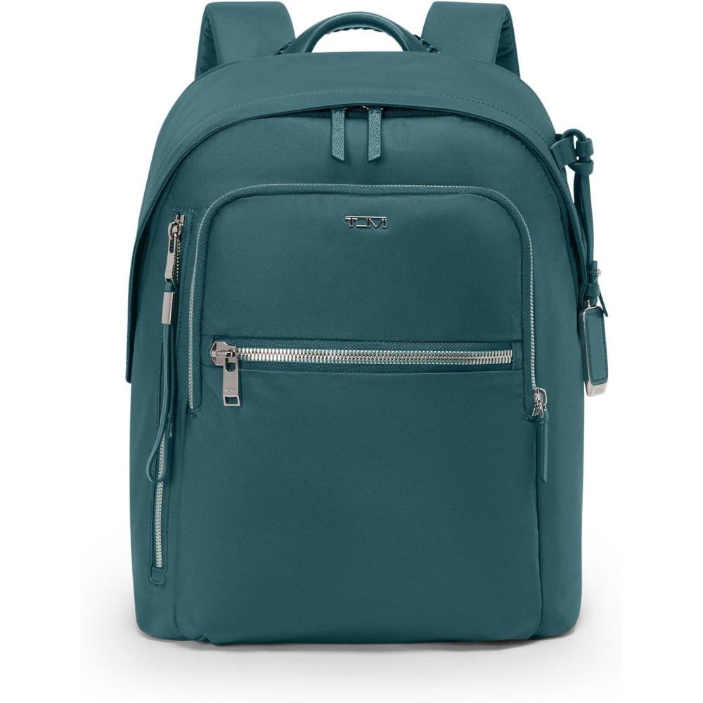 imageTUMI Voyageur Halsey Backpack Travel Backpack For Business Fashion Commute Holds Up to 14 Screens Black amp GoldLagoon