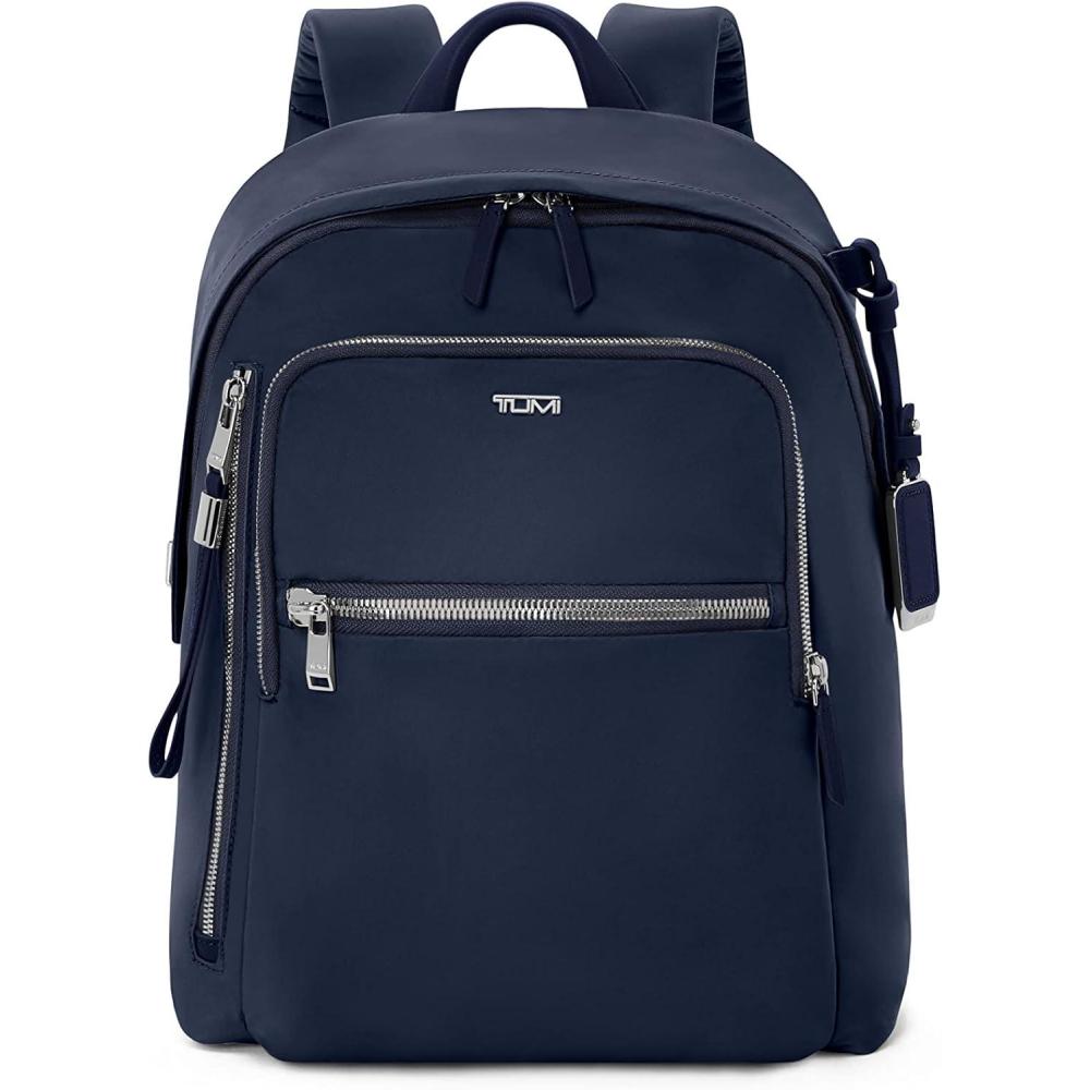 imageTUMI  Voyageur Halsey Backpack  Travel Backpack  For Business Fashion Commute  Holds Up to 14 Screens  Black amp GoldPurple  Indigo