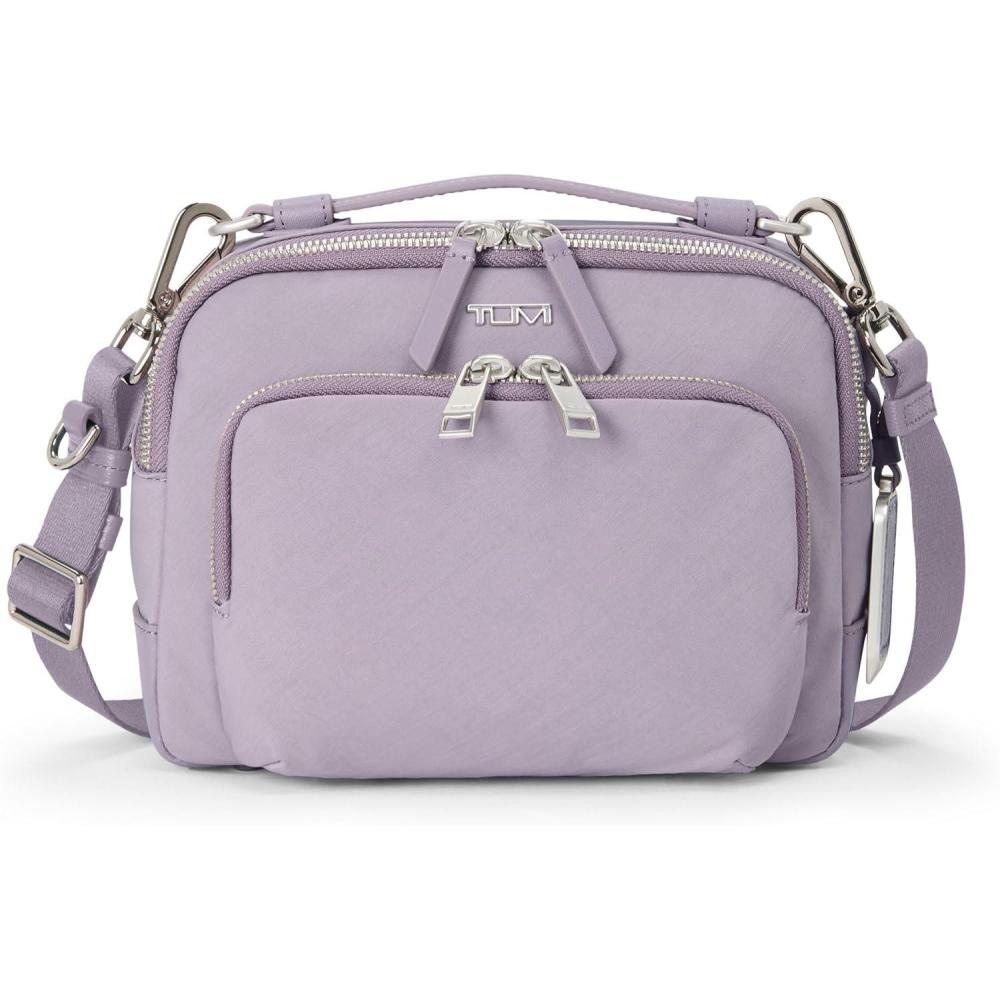 imageTUMI  Voyageur Teghan Crossbody  Womens Compact Everyday Purse with Leather TrimLavender