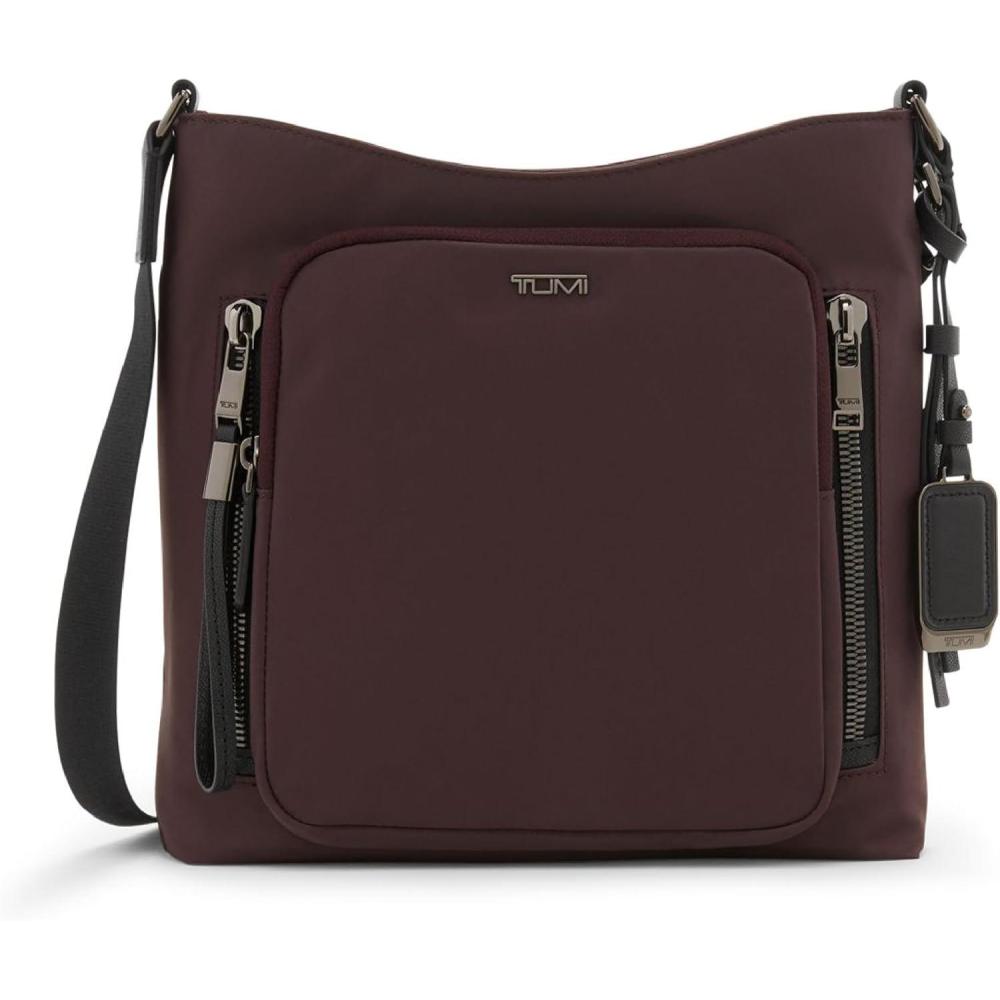 imageTUMI womens Tyler Crossbody  Business Travel Bag Stain WaterResistant NylonDeep Plum