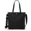 imageTUMI  Voyageur Vail Leather Tote  Womens Lightweight Multipurpose Everyday Bag with Crossbody Strap and Laptop StorageBlack