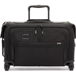 TUMI – Alpha Garment 4 Wheeled Carry-On – Garment Compartment Fits 6 Suits or Dresses – Carry On Luggage for Travel – Black(Black)