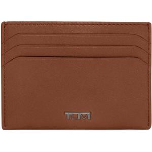 TUMI – Nassau Leather Card Case – Men’s and Women’s Slim Wallet – Mediterranean Print(COGNAC)