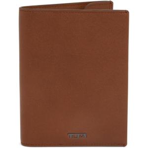 TUMI – Nassau Leather Passport Sleeve – Travel Card Holder and Organizer – Black Embossed(COGNAC)