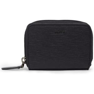 TUMI – Nassau Zip-Around Card Case – Leather Card Wallet for Men & Women – Secure Card Case Holder – Credit Card Holder – Black(EMBOSSED BLACK)