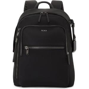 TUMI – Voyageur Halsey Backpack – Travel Backpack – For Business, Fashion, Commute – Holds Up to 14″ Screens – Black & Gold(Black & Gunmetal Hardware)