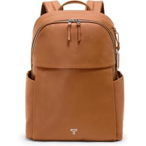 TUMI – Voyageur Raina Backpack – Women’s Premium Leather Backpack – Everyday Bag with Phone Pocket & Laptop Compartment – Sienna(Caramel)