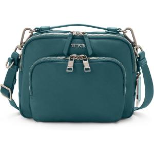 TUMI – Voyageur Teghan Crossbody – Women’s Compact Everyday Purse with Leather Trim(Lagoon)
