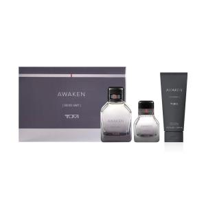 TUMI AWAKEN [08:00 GMT] Gift Set – Refreshing Cologne & Body Wash for Men – 3.4 oz & 1.0 oz Eau de Parfum, 6.7 oz Body Wash(3.7 Fl Oz (Pack of 3))