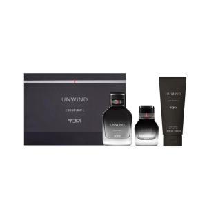 TUMI UNWIND [20:00 GMT] Gift Set – Warm Cologne for Men with Floral & Woody Fragrance Notes – 3.4 oz & 1.0 oz Eau de Parfum(3.7 Fl Oz (Pack of 3))