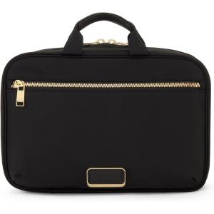 TUMI womens Madeline Cosmetic(Black with Gold Hardware)