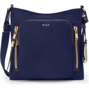 TUMI womens Tyler Crossbody | Business, Travel Bag, Stain, Water-Resistant, Nylon(Indigo/Light Gold)