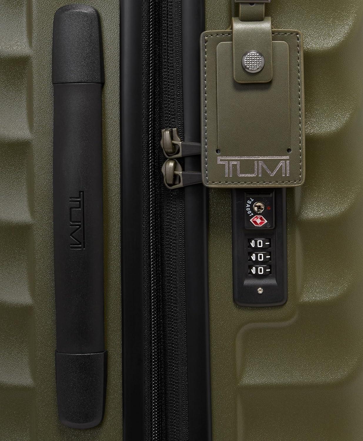 imageTUMI 19 Degree International Expandable 4 Wheeled CarryOn Hard Shell Suitcase 218 X 140 X 90 Matte Black TextureOlive Texture